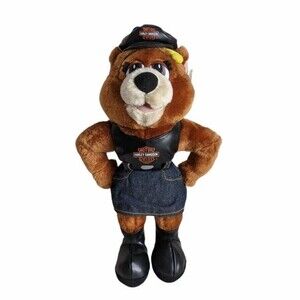 Weights??? Harley-Davidson Stuffed Biker Girl Bear Lady Chic Vintage NEW
